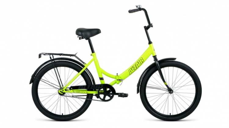 велосипед ALTAIR CITY 24 (24" 1 ск. рост 16" скл.) 2019-2020, светло-зеленый/серый