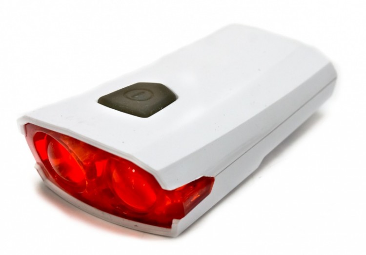 Задний фонарь XC-122R, белый, 2 светодиода, USB-шнур для зарядки
