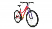 Велосипед FORWARD JADE 27,5 1.0 (27,5" 21 ск. рост. 16.5") 2022, розовый/желтый