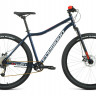Велосипед FORWARD SPORTING 29 X (29" 9 ск. рост 19") 2020-2021, темно-синий/красный