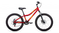 Велосипед FORWARD IRIS 24 2.0 D (24" 6 ск. рост. 12") 2022, красный/желтый