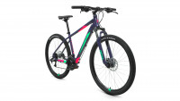 Велосипед FORWARD APACHE 27,5 3.2 disc (27,5" 21 ск. рост 21") 2020-2021, фиолетовый/зеленый