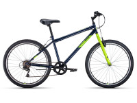 Велосипед ALTAIR MTB HT 26 1.0 (26" 7 ск. рост. 17") 2022, темно-синий/зеленый