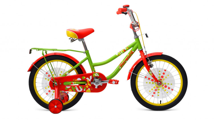 велосипед FORWARD FUNKY 18 (18" 1 ск.) бирюзовый/красный матовый 2019